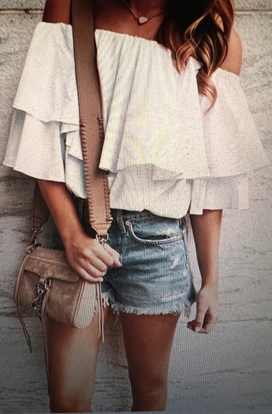Chic Off-Shoulder Ruffle Top